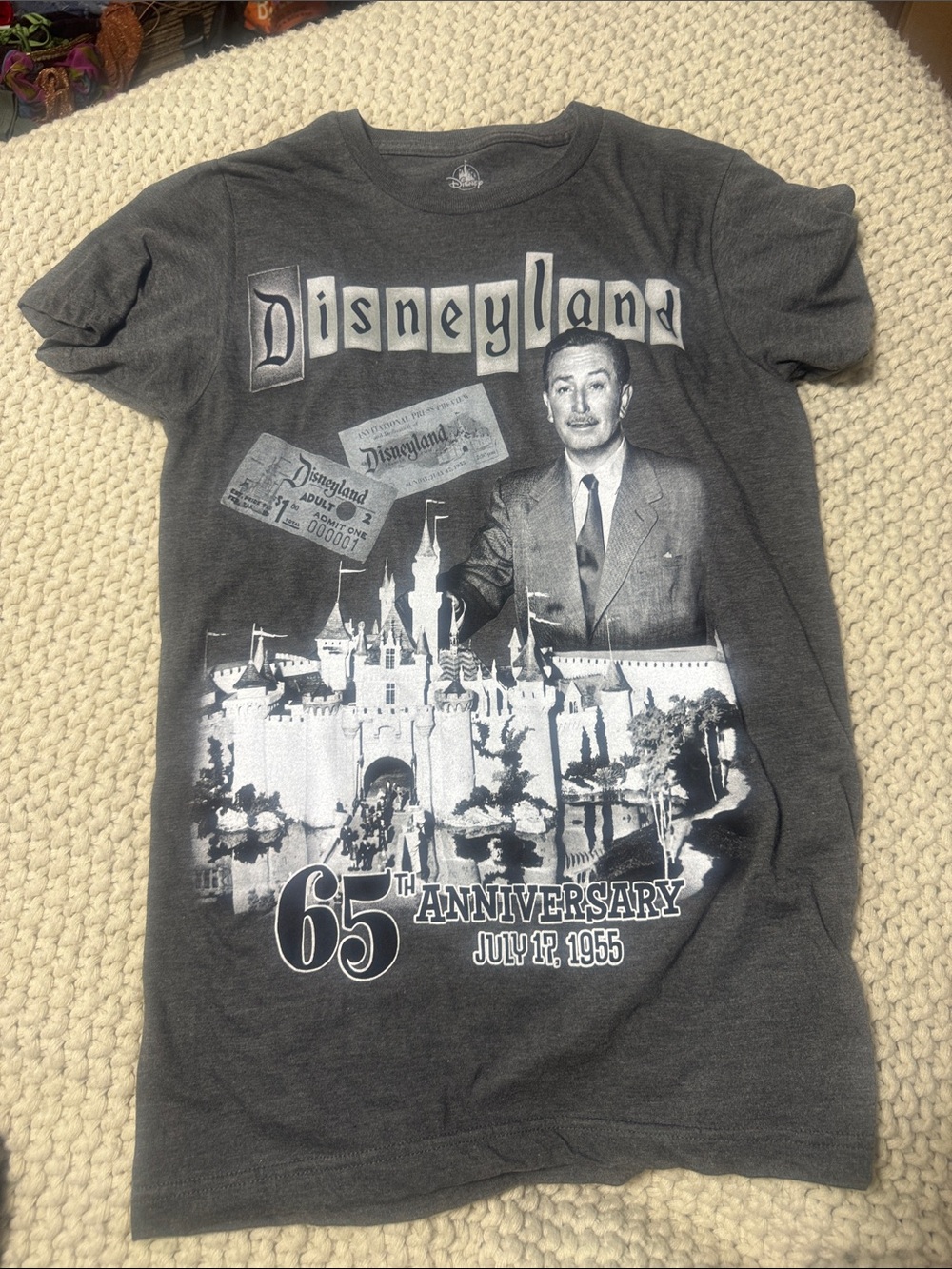 Disney Gray 65th Anniversary Graphic Tee